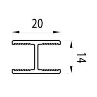 Abacus Vessini X Series 90 Degree Glass Corner Channel - Polished Aluminium