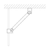 Abacus Telescopic Wetroom Glass to Glass Support Arm 