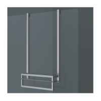 Abacus Vessini X Series Wetroom Glass Towel Hanging Bar with Glass Shelf