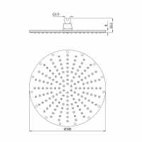 Abacus Emotion 250mm Square Fixed Shower Head