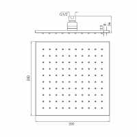 Abacus Emotion 300mm Round Fixed Shower Head