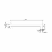 Abacus Round Fixed Shower Wall Arm 380mm