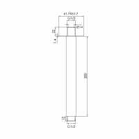 Abacus Round Fixed Shower Ceiling Arm 200mm