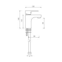 Francis Pegler Manta Matt Black Mini Monobloc Basin Mixer Tap