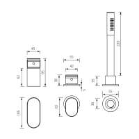 Francis Pegler Waterfall 3 Hole Bath Filler Tap 