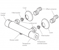 Equate Thermostatic Round Bar Mixer Valve - 1