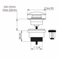 Abacus Direct Vessini Pressflow Waste Unslotted