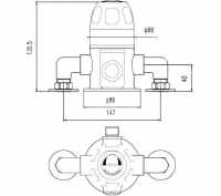 Bali Thermostatic Shower Kit - Brushed Brass