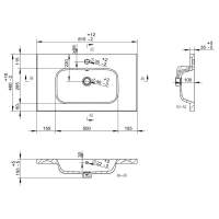 Shetland 815mm Wall Hung 2 Drawer Basin Unit & Basin - Matt Latte