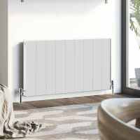 Vela 600 x 610mm Aluminium Designer Radiator White Matt - DQ Heating