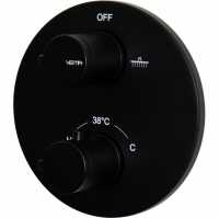 Vema Timea Black Two Outlet Thermostatic Valve