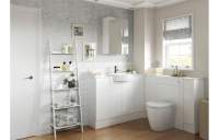 Venetian 900x330mm Base End Panel - Pearl Grey Gloss