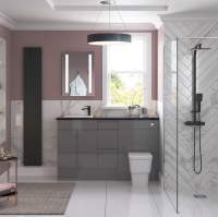 Classic Graphite Toilet Unit With Concealed Cistern - Origins By Utopia