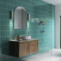 Vertical Tile Mustard - Showerwall Acrylic