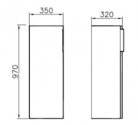 Royo Vitale 1200mm 4 Drawer Wall Unit & Double Square Ceramic Basin in Gloss White