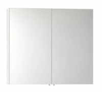 Vitra 1000mm Gloss White Double Door Mirrored Bathroom Cabinet