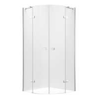 Vodas 8 Stella 900 Frameless Hinge Door Quadrant Shower Enclosure - Black