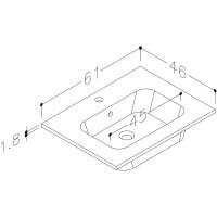 Vouille 410mm Wall Hung 1 Door Basin Unit & Basin - White Gloss