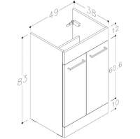 Shetland 500mm WC Unit - Matt White