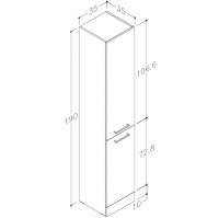 Shetland 590mm Floor Standing 2 Door Basin Unit (No Top) - Matt White