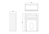 Burlington 600mm Basin Unit - Grey - F6BG