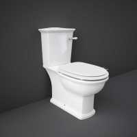 Washington Close Coupled Open Back Lever Flush WC with Soft Close Seat Greige - RAK Ceramics  