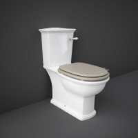 Washington Close Coupled Open Back Lever Flush WC with Soft Close Seat White - RAK Ceramics 