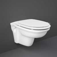 Washington Wall Hung Rimless WC with Soft Close Seat White - RAK Ceramics 