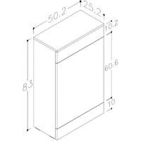 Bali 300mm 2 Door Tall Unit - Satin White Ash