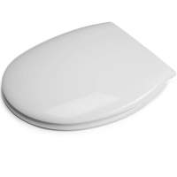 Luxury D Shape Soft Close Toilet Seat with Top Fix - White - Nuie