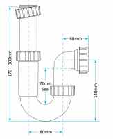 McAlpine E10 Shallow Bottle Trap - 1 1/4" / 32mm