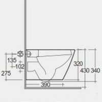 Feeling Matt White Wall Hung Rimless WC inc Soft Close Seat - RAK Ceramics