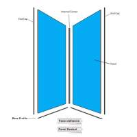 Wetwall Natural Two Sided Shower Kit - 900 x 900mm