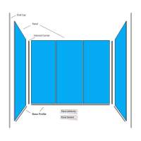 Wetwall Natural Three Sided Shower Kit - 900 x 1800 x 900mm