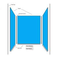 Wetwall Classic Three Sided Shower Kit - 1200 x 1200 x 1200mm