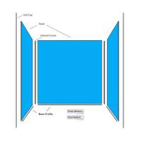 Wetwall Natural Three Sided Shower Kit - 900 x 1200 x 900mm