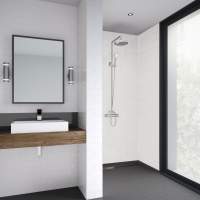 Light Grey Linear Metro Reflect Tile Wall Panels