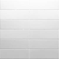 White Linear Metro Reflect Tile Wall Panels