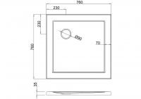 Zamori Square 700 x 700mm  Shower Tray - Z1158