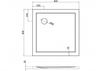 Zamori Square 800 x 800mm Shower Tray - Z1160