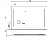 Zamori Rectangle Shower Tray 1000 x 900mm - Corner Waste - Z1168