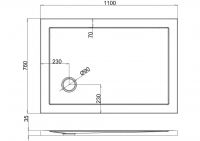 Nuie 1000 x 800 Rectangle Shower Tray - FREE Waste