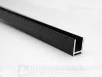 Wet Room 10mm Glass Recessed Channel 2400mm - Matt Black