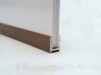 Wet Room 10mm Glass Recessed Channel 2400mm - Brushed Bronze