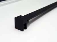 Aquadart Wetroom 10mm Glass Wall Profile & Support Arm Kit - Matt Black