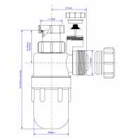 McAlpine 75mm Water Seal Bottle Trap with Multifit Outlet-A10