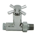 DQ Essential Manual Straight White Radiator Valves