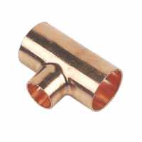 Endfeed Copper 22mm to 22mm to 15mm Reduced End Tee