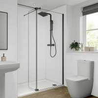 White Charcoal Showerwall Panels