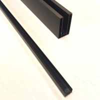 Wet Room 8mm Glass Recessed Channel 2400mm - Matt Black